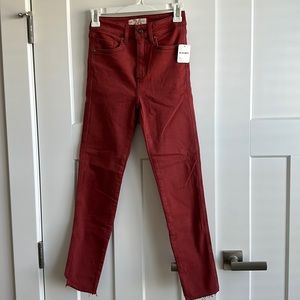 Free People Burnt Red Skinny Jean